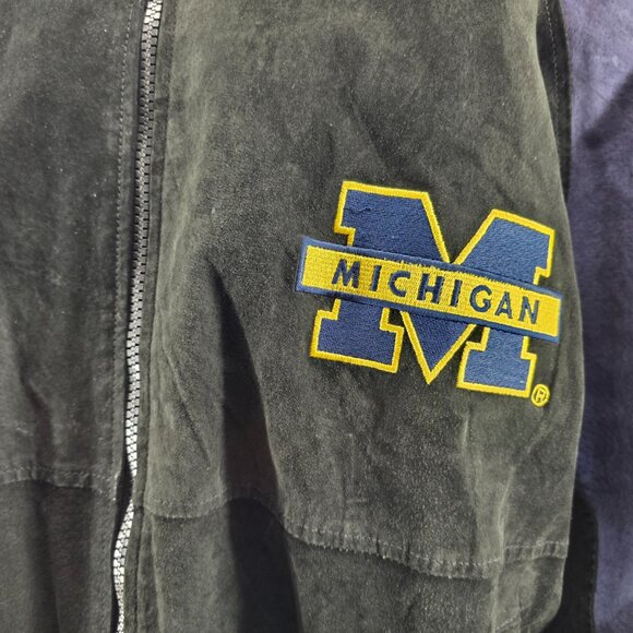 Vintage Michigan Wolverines Varsity Jacket Mens XXLarge Suede Cable Sports - Picture 5 of 12